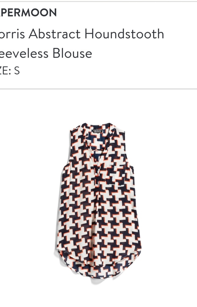 Papermoon Houndstooth Sleeveless Blouse - Picture 1 of 2